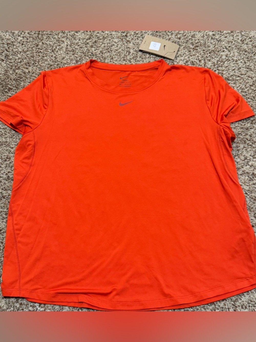 Nike Orange Dri-Fit Short Sleeve Athletic Tee  Womens Size M NWT